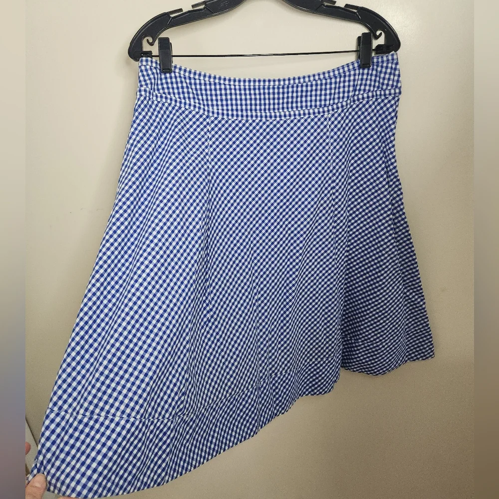 🎉 Women's Cato Blue & White Plaid Skirt Sz 12